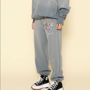 Boys Lie grey Crave Rose sweatpants size small (BRAND NEW)